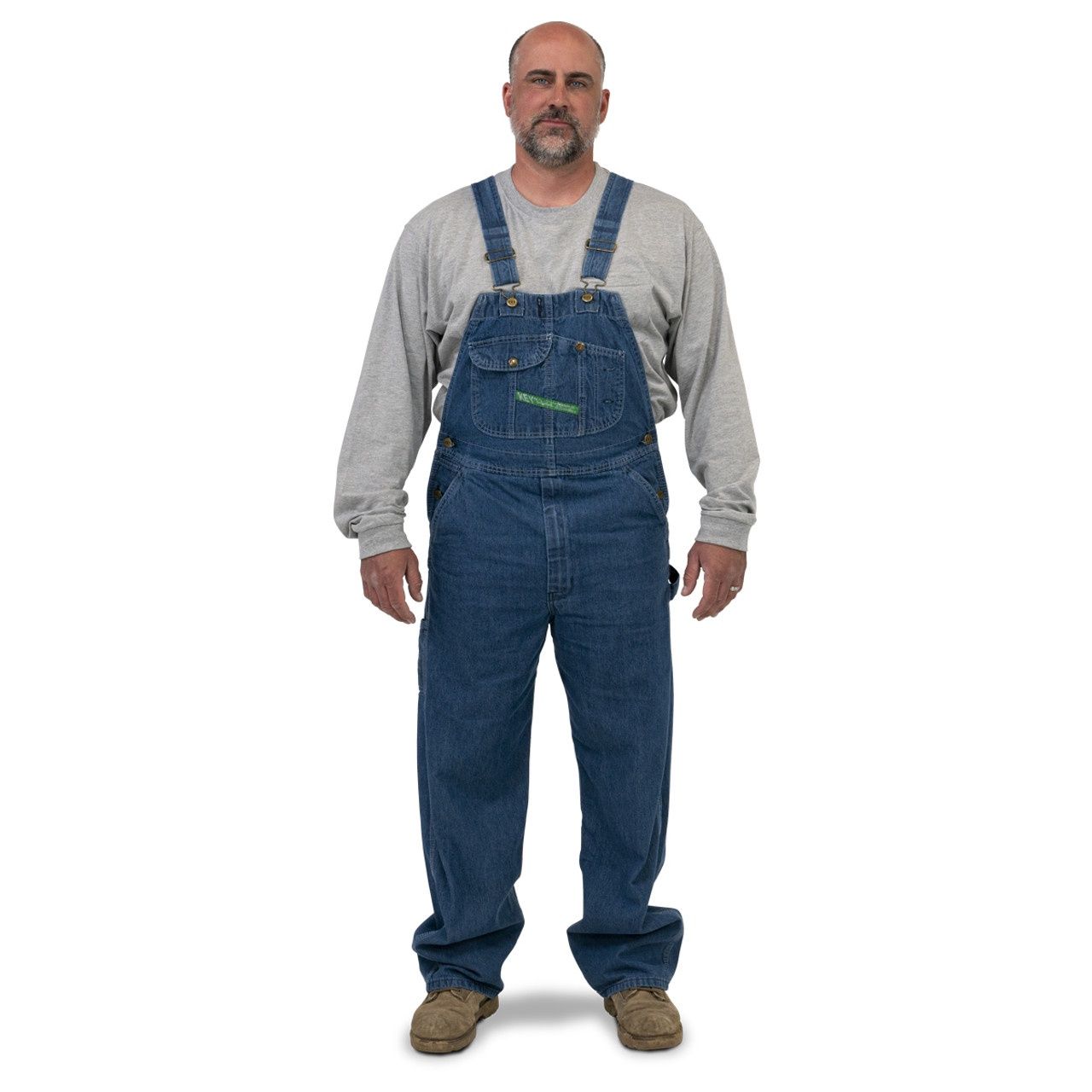 Key Denim Bib Overall - Enzyme Washed #272.42