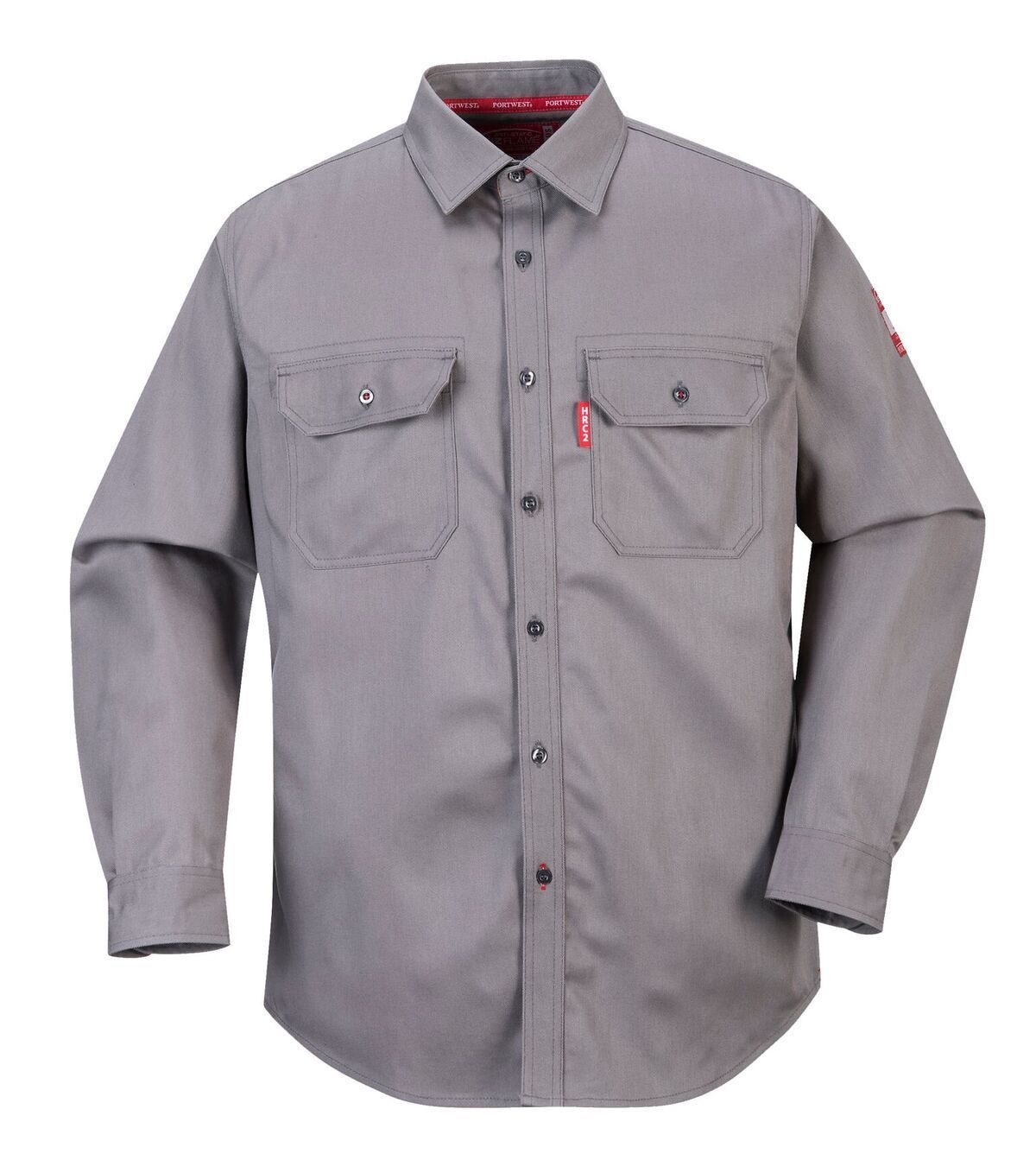 Portwest FR BizFlame 88/12 Shirt, Size: SM, Color: GREY