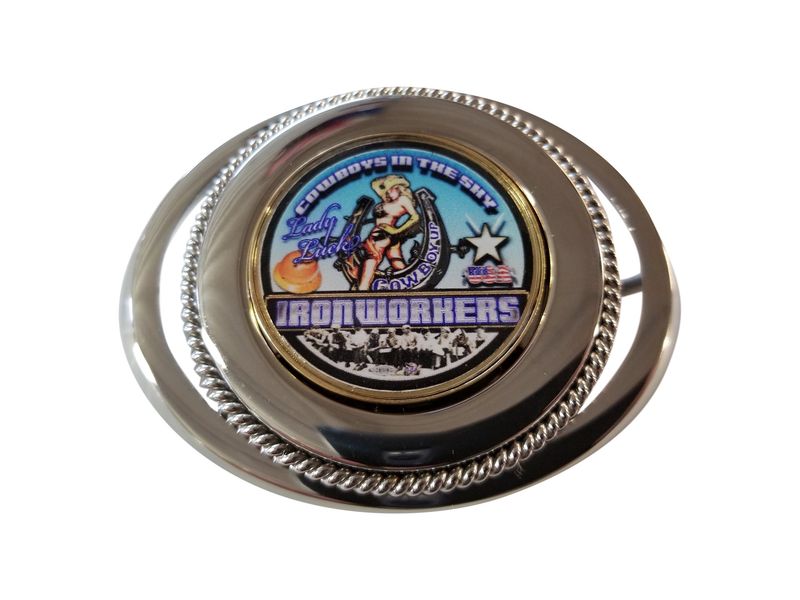 Ironworker Lady Luck Belt Buckle #BW-BB-LL