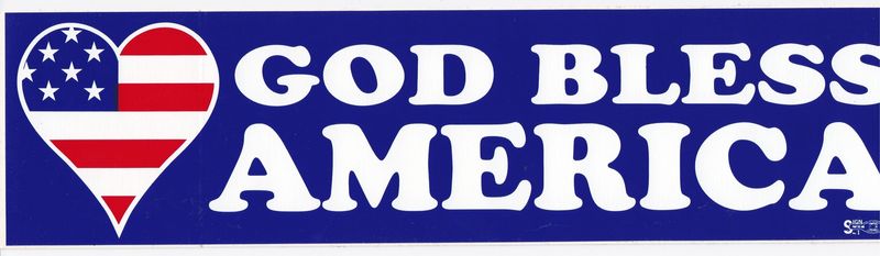 God Bless America Bumper Sticker #B314