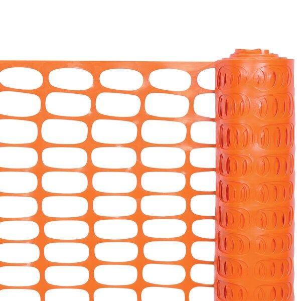 Cortina 4&#39; x 100&#39; Orange Lightweight Safety Fencing 03-902 - Oval Pattern
