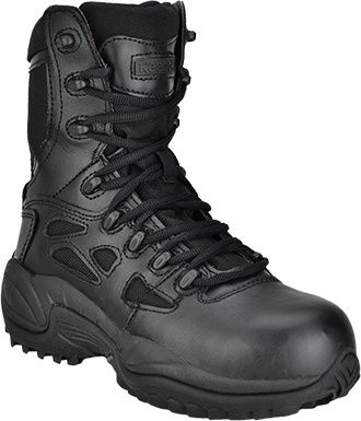 Reebok Men&#39;s Rapid Response 8&quot; Side-Zip Waterproof Soft Toe Boot #RB8877