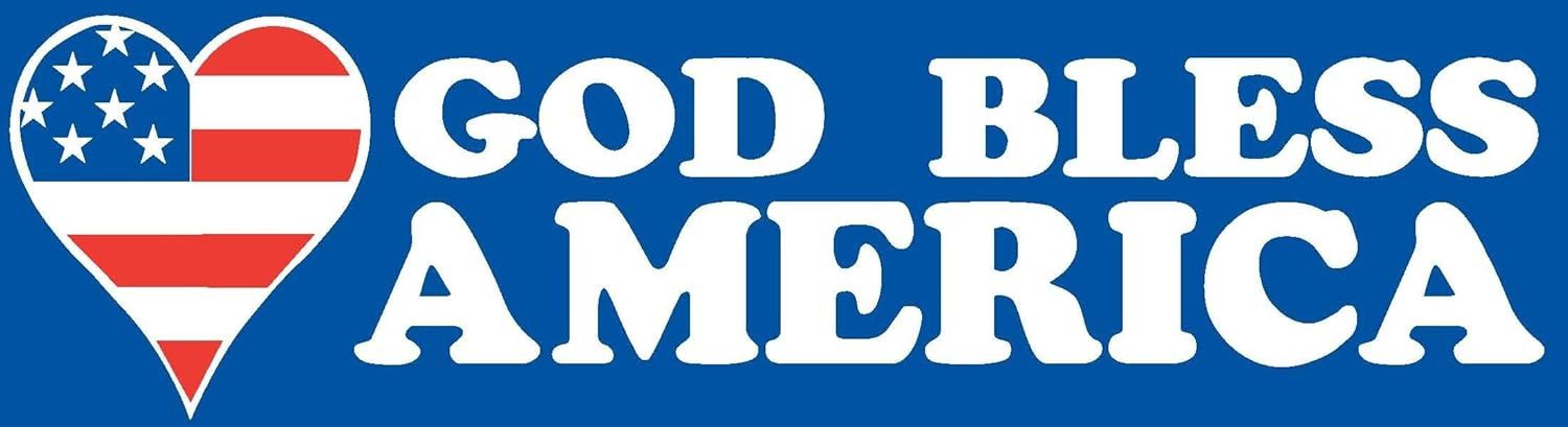 3 Pack God Bless America Bumper Stickers T-132