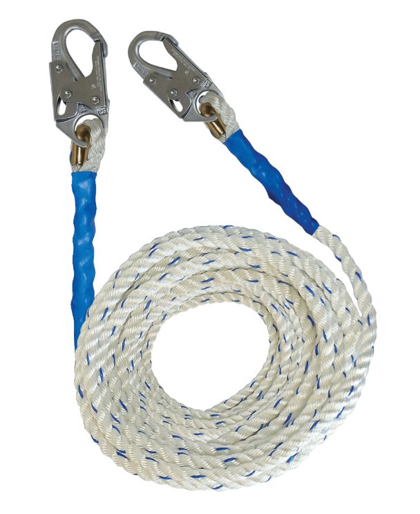 FallTech 5/8 Diameter Premium Polyester Blend Vertical Lifeline with Double-hooks