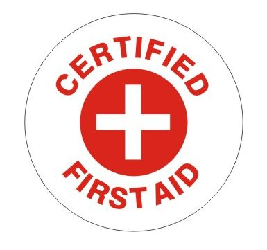 Certified First Aid with Cross Hard Hat Marker HM-17
