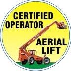 Certified Operator Aerial Lift Hard Hat Marker HM-107