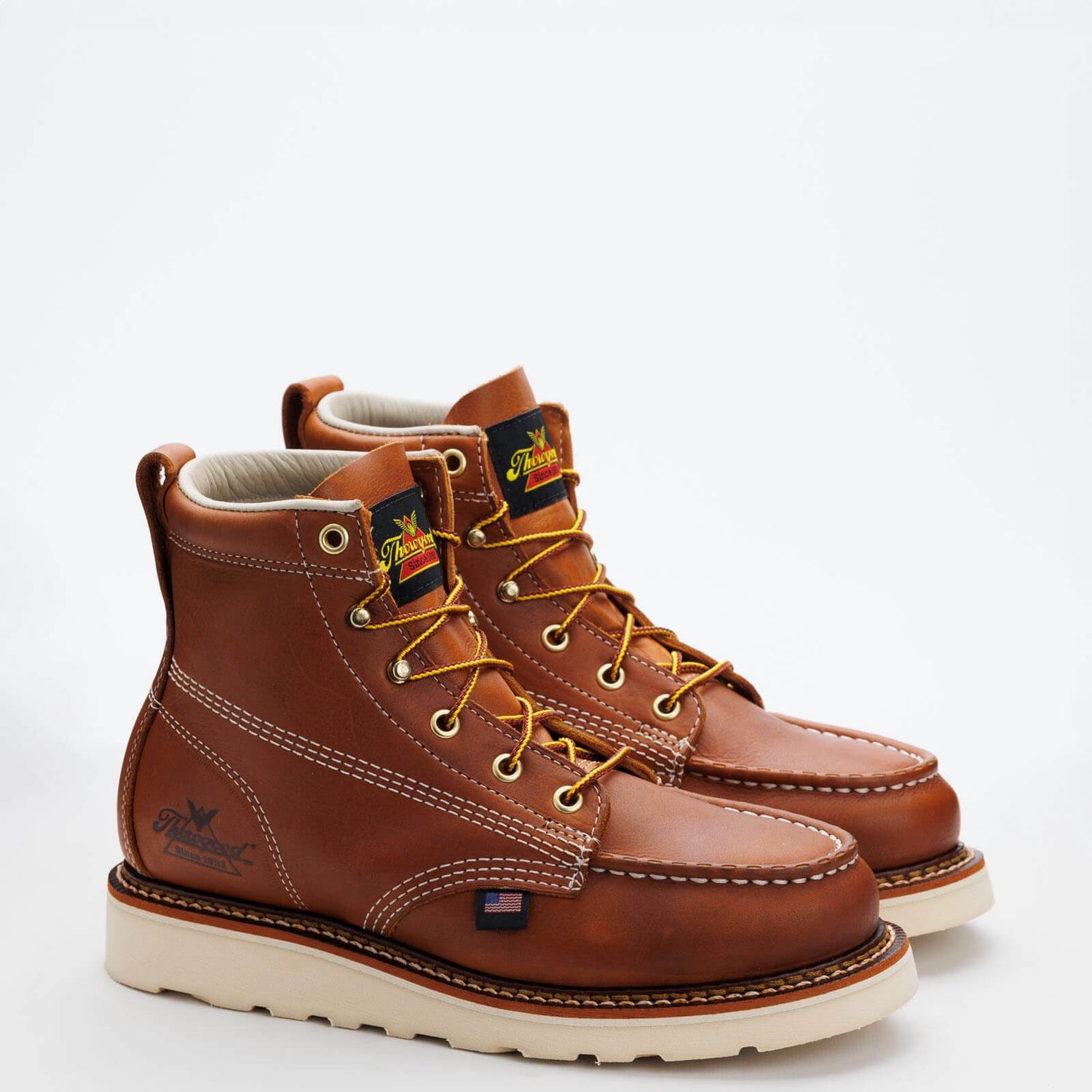 Thorogood Women’s American Heritage – 6″ Tobacco Moc Soft Toe – MAXWear Wedge #514-4200