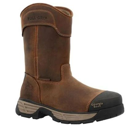 Georgia Boot Durablend Edge 10&quot; Waterproof Alloy Toe Pull On Work Boot #GB00664