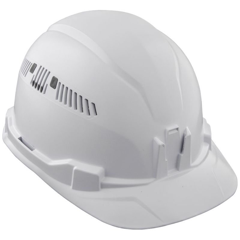 Klein Hard Hat, 4-point Suspension, Vented Cap, White