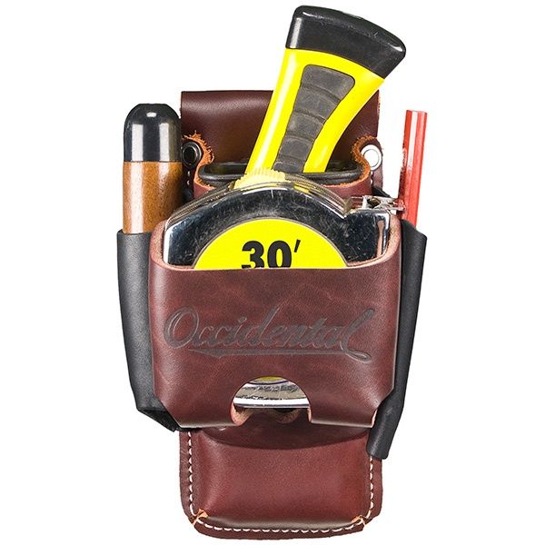 Occidental Leather Belt Worn 4 In 1 Tape/Tool Holder #5522