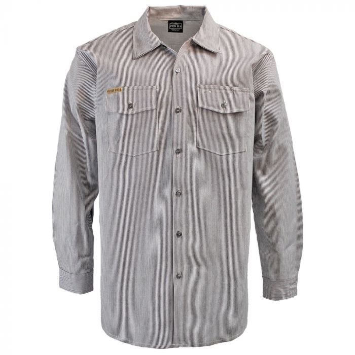 Prison Blues USA Hickory Long-Sleeve Button-Front Shirt