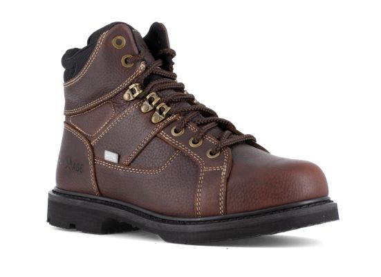 IronAge Groundbreaker Men&#39;s Dark Brown 6&quot; Work Boot with CushGuard™ Internal Met Guard - IA5021
