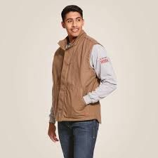 Ariat Men&#39;s FR Workhorse Insulated Vest Khaki #10024031