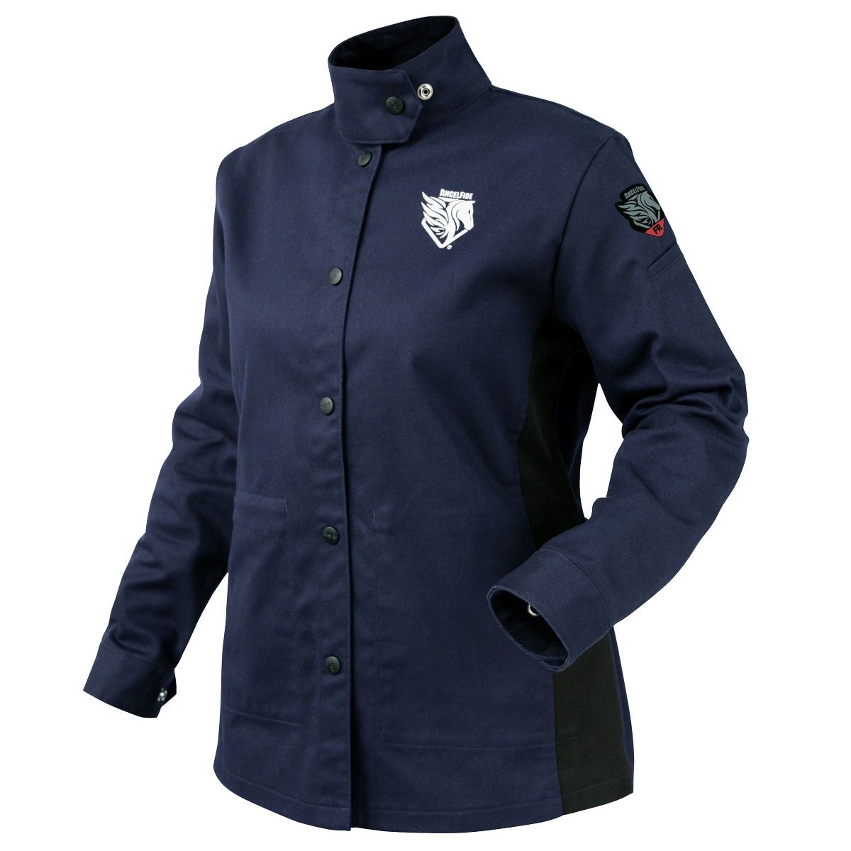 Black Stallion Women&#39;s FR AngleFire 9oz Navy Welding Jacket #JF1015-NB