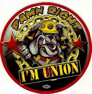 Damn Right Im Union Premium Hard Hat Sticker #BW2