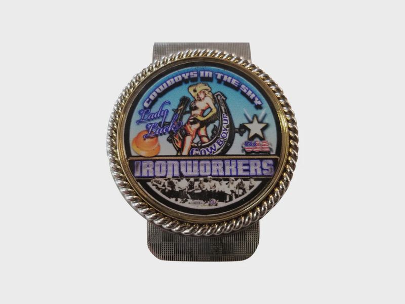 Ironworkers Lady Luck Money Clip #BW-MC-LL