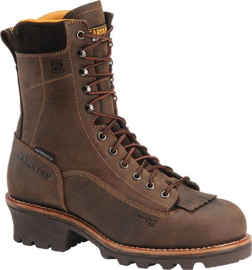 Carolina 8&quot; Waterproof Comp Lace-To-Toe Logger Boot #CA7522