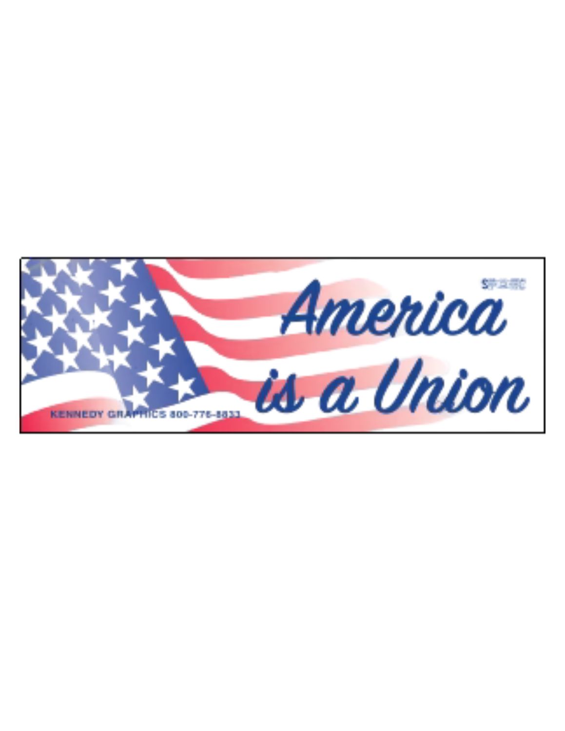 America is a Union Hard Hat Sticker S-31