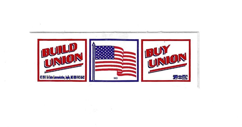 Build Union-Buy Union Hard Hat Sticker #M3