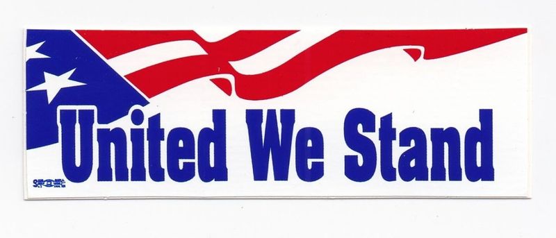 United We Stand Hard Hat Sticker #M25