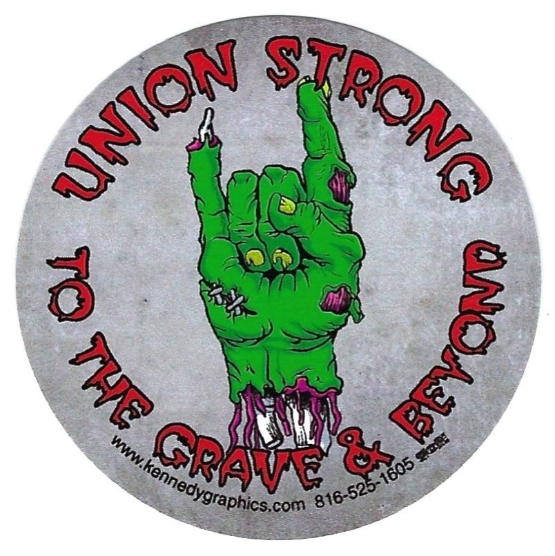 Union Strong Zombie Hard Hat Sticker #S111