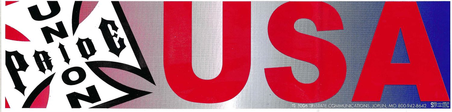 Union Pride Iron Cross USA Bumper Sticker #BP301