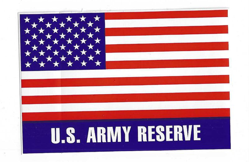 U.S. Army Reserve Large American Flag Sticker #FF5