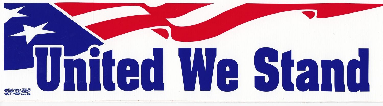 United We Stand Bumper Sticker #BP318