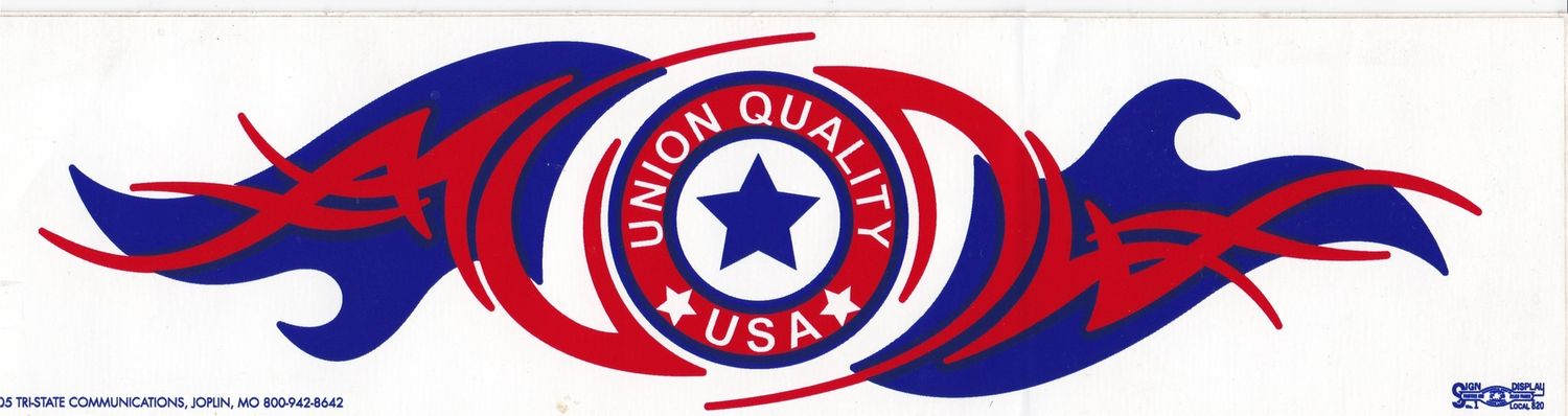 Union Quality USA Bumper Sticker #BP300