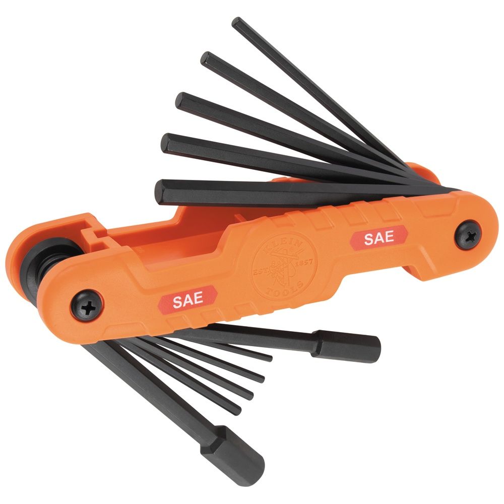 Klein Pro Folding Hex Key Set, 11 Keys #70550