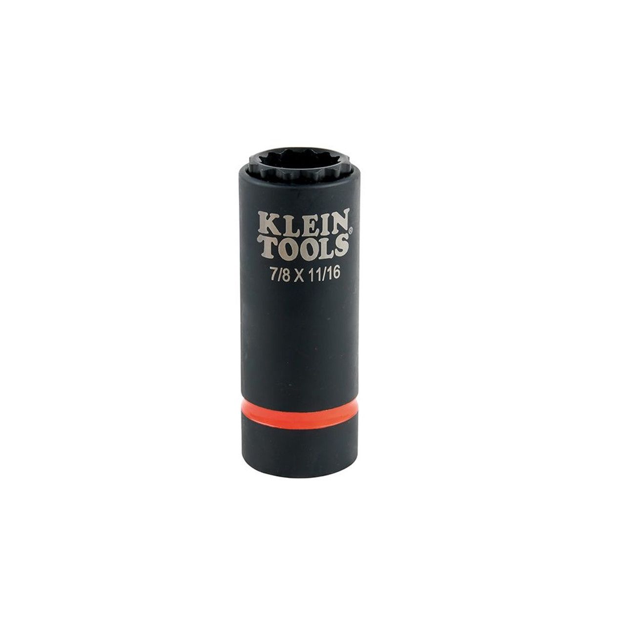 Klein 2-in-1 Impact Socket, 12-Point, 7/8 and 11/16-Inch  66014