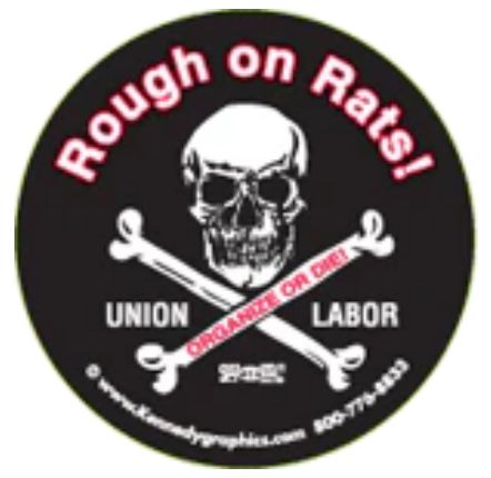 Rough On Rats Skull &amp; Cross Bone Hard Hat Sticker #S72