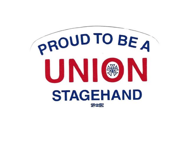 Proud to be Union Stagehand Hard Hat Sticker #HS-PTB-SH