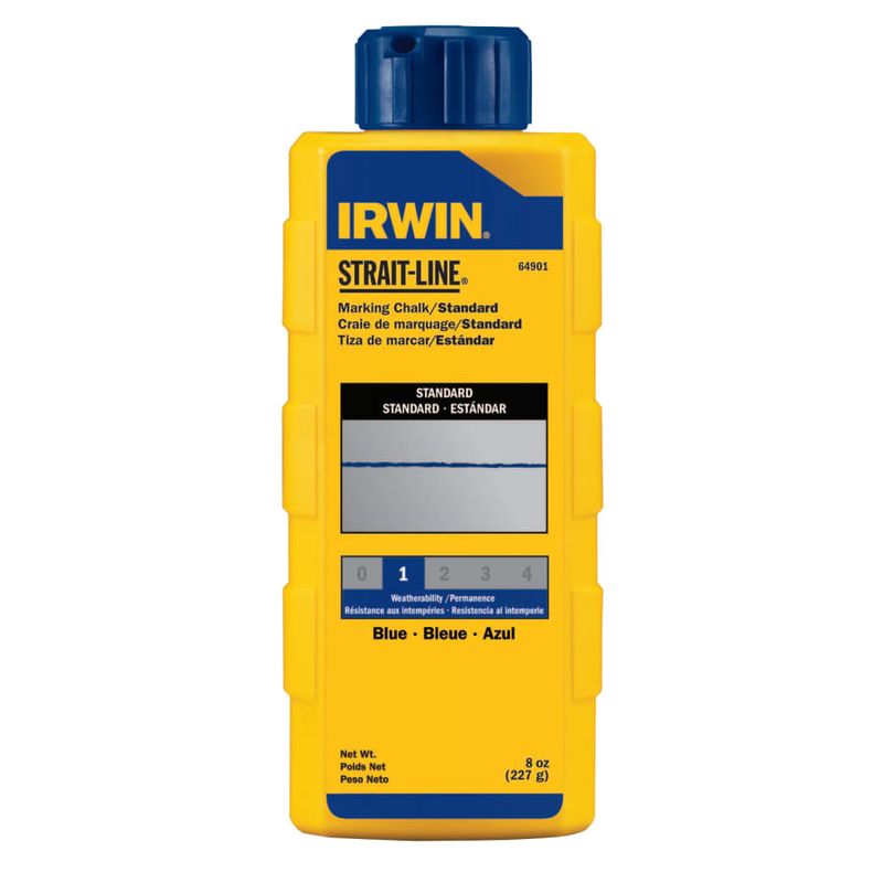 Irwin Strait-Line Standard Marking Chalk, 8 oz, Bottle