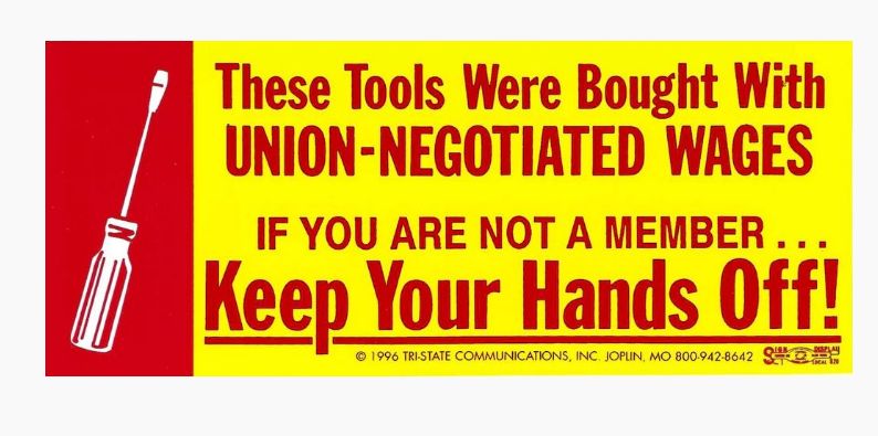 Keep Your Hands Off! w/Screwdriver Toolbox Decal #H-2