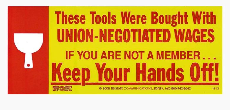 Keep Your Hands Off! w/Joint Knife Toolbox Decal #H-13