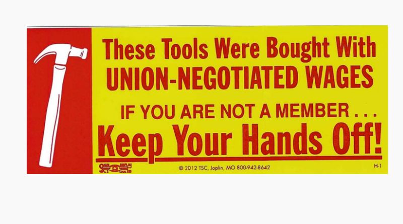 Keep Your Hands Off! w/Hammer Toolbox Decal H-1