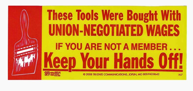 Keep Your Hands Off! w/Paintbrush Toolbox Decal #H-12