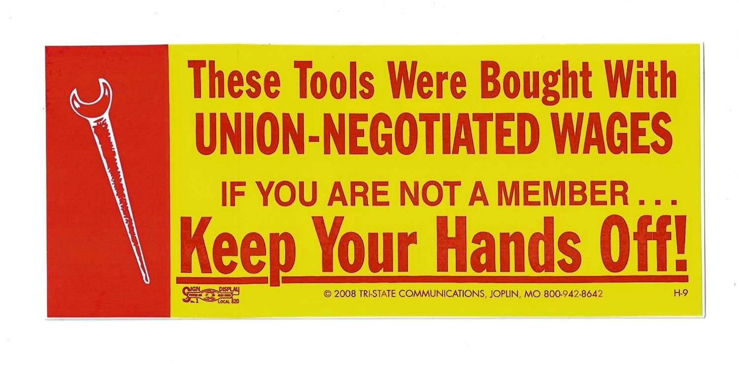 Keep Your Hands Off! w/Spud Wrench Toolbox Decal #H-9
