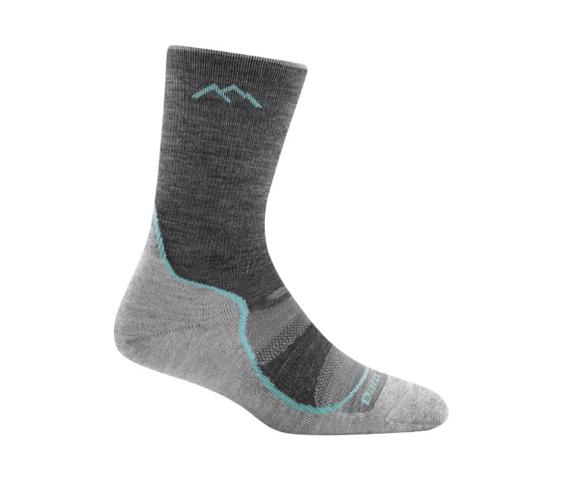 DARN TOUGH Women&#39;s Light Hiker Micro Crew Lightweight Hiking Socks / SLATE