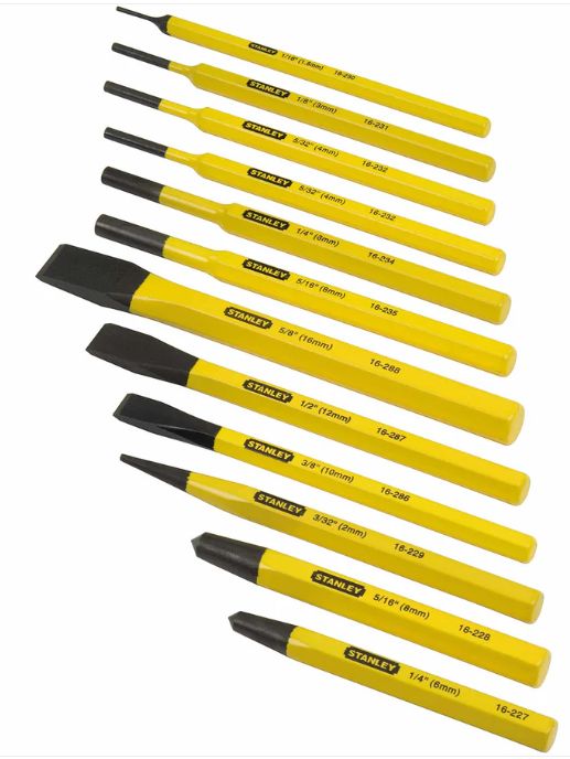 Stanley Fat Max Cold Chisel &amp; Punch Set #16-299