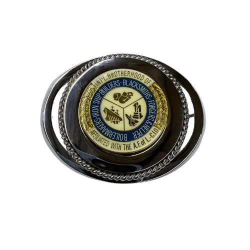 Union Boilermakers Powerhouse Belt Buckle #BW-BB-BM