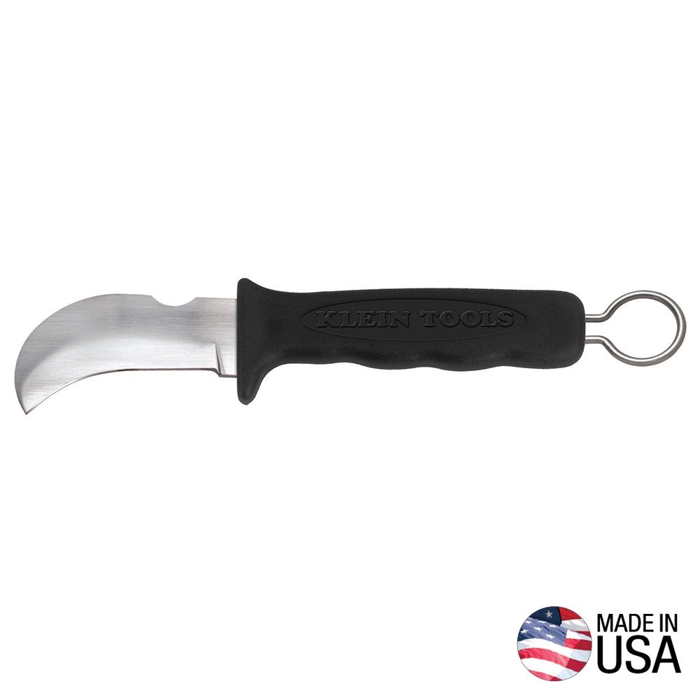 Klein 1570-3 Cable/Linemans Skinning Knife Hook Blade, Notch &amp; Ring