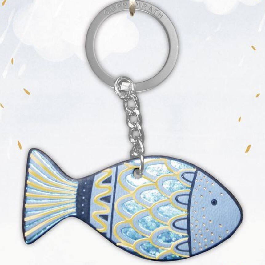 Taschen-Anhänger Fisch Leder
