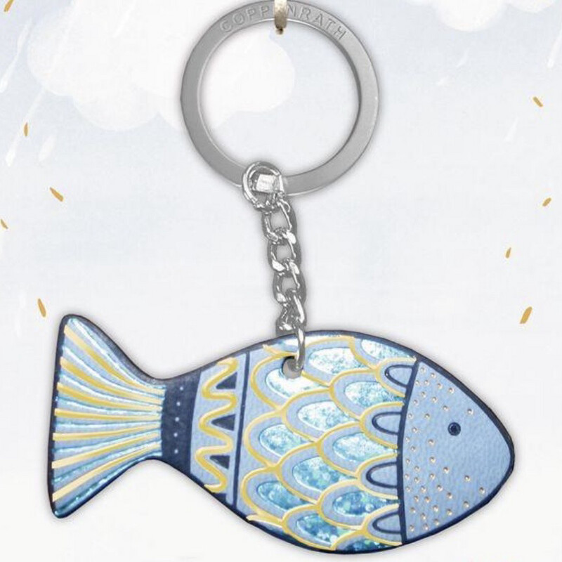 Taschen-Anhänger Fisch Leder