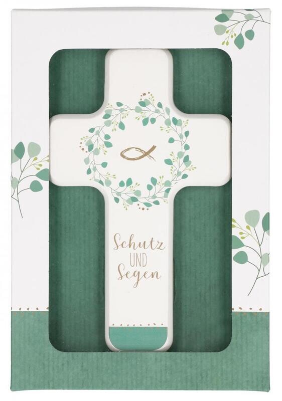 Holzkreuz Fisch Mint