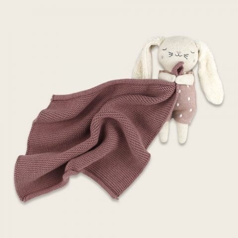 Kuscheltuch mit Hase pink | Ava &amp; Yves