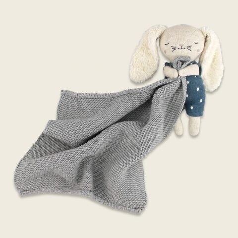 Kuscheltuch mit Hase blau | Ava &amp; Yves