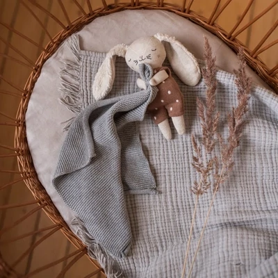 Kuscheltuch mit Hase Braun  | Ava &amp; Yves