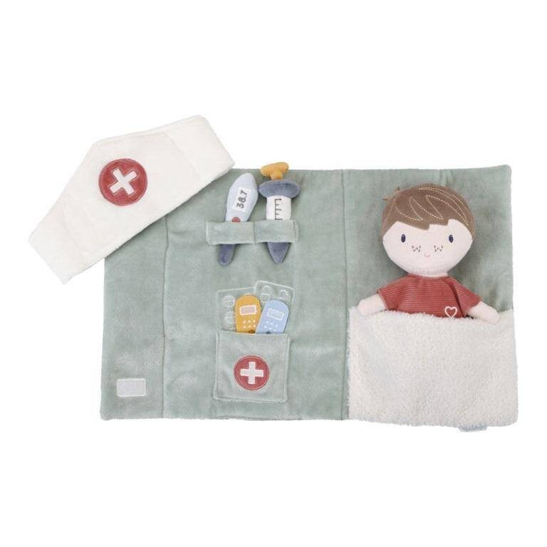 Kuschelpuppe Jim - Spielset Krankenpflege | Little Dutch